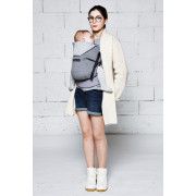 Porte-bébé physio Love Radius (JPMBB) Hoodie Carrier Gris Flanelle