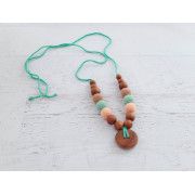 Collier de portage et d'allaitement Kangaroocare Peach Mint and Beige