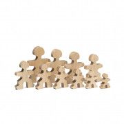 Flockmen Family - Lot de 30 personnages en bois naturel