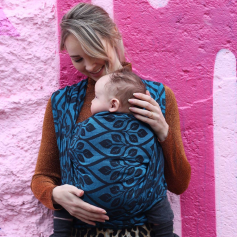 Ring Sling Yaro La Vita Blue-Black Linen