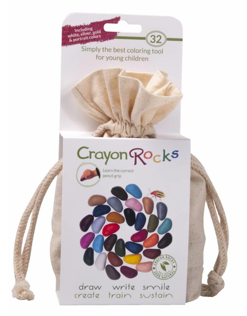 Crayon Rocks - galets de cire - sachet 32 couleurs - Au son des grillons