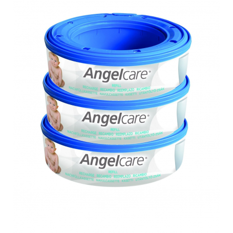 Angel Care 180400–24 24 cassettes de recharge Poubelle à couches Comfort et  Deluxe Bleu