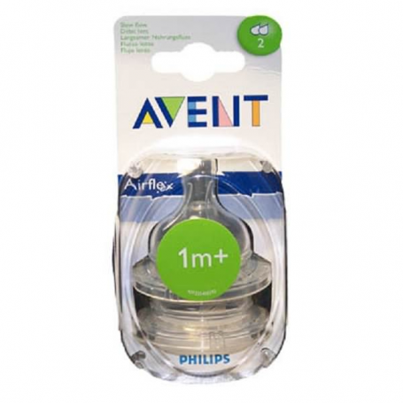 Lot de 2 tétines Classic 1 mois + / 2 trous - Philips Avent