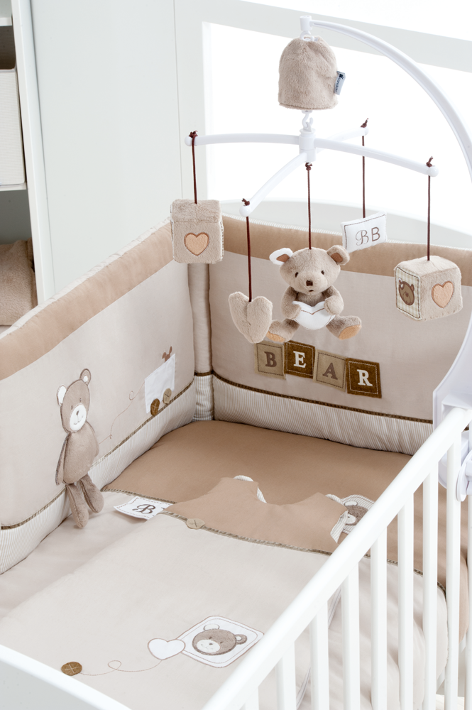 Mobile pour bébé ours en peluche en biscuit | Mobile pour lit bébé neutre |  Mobile pour lit de bébé | Cadeaux pour bébé | Mobile musical | Décoration