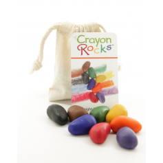 Sachet de 8 Crayon Rocks dans son sachet de transport écru