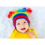 Bonnet en crochet Retro Rainbow Huggalugs