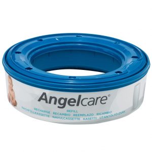 Angelcare Nappy Bucket Dress Up - Blanc - Avec 1 Recharge + E-Book